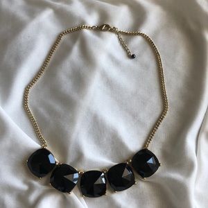 Black Jeweled Statement Necklace